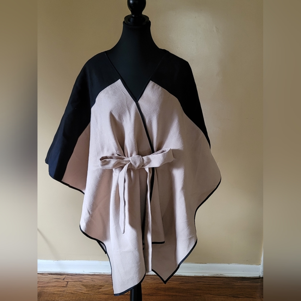 Shawl collar belted overcoat
